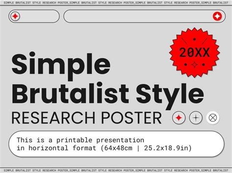 Brutalist Style Research Poster | Google Slides & PPT