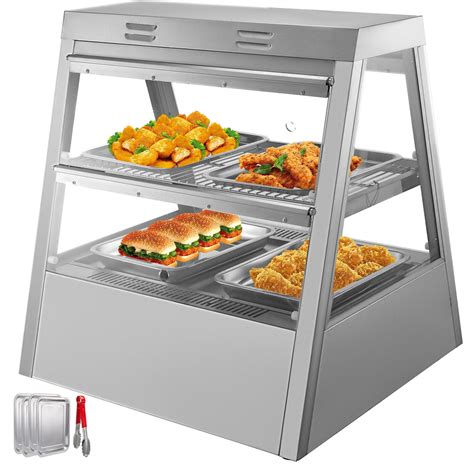 VEVOR 110V 27"Commercial Food Warmer Display 2-Tier 800W 86-185℉ - Walmart.com - Walmart.com