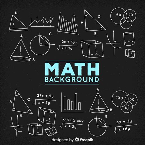 Premium Vector | Math chalkboard background