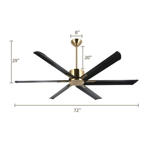 72 Inch Ceiling Fan With 6 Blades | reiga