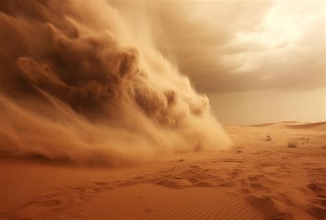 Premium AI Image | Sandstorm in the desert