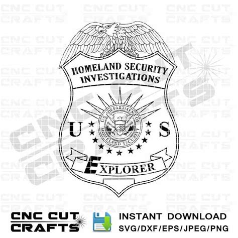 Homeland Security Investigations Svg Logo Monogram HCI Explorer Badge ...