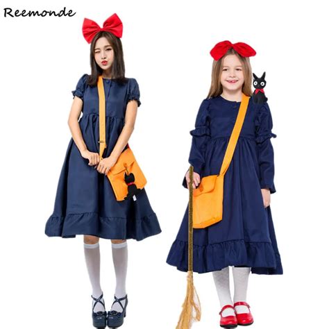 Anime Kiki's Delivery Service Cosplay Costume Kiki Dress Headgear Bag ...