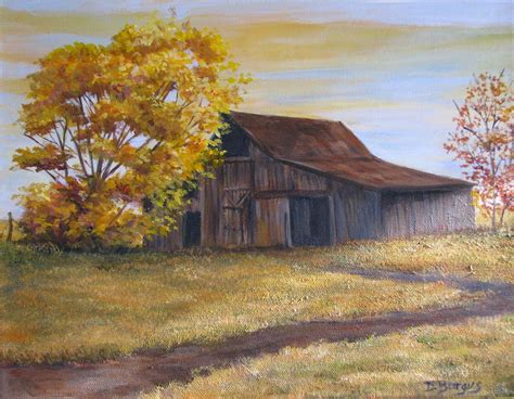 Paintings of Old Barn Houses - Bing | Landscape paintings, Painting, Building painting