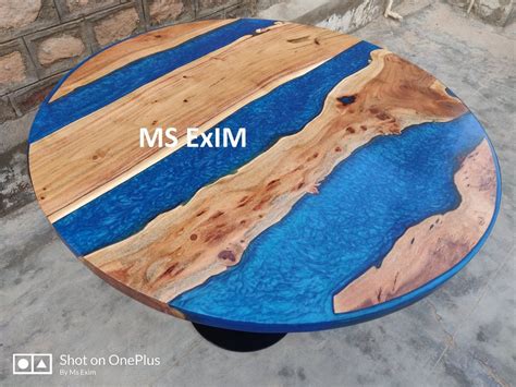 BLUE Round Coffee Table And Dining Table Top, epoxy Resin Table Top, For Restaurant at Rs 12600 ...