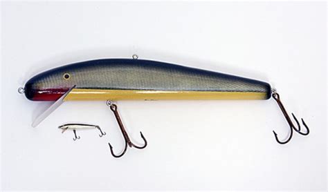 Giant Wooden Lure - Small Minnow Lure Sculpture - Scrimshaw Gallery