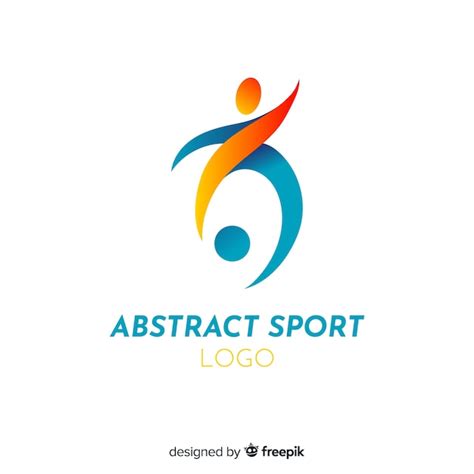 Sport logo template with abstract shape | Free Vector