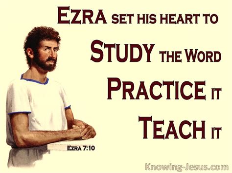 Ezra 7:10 Ezra Set His Heart To Study God's Law (yellow)