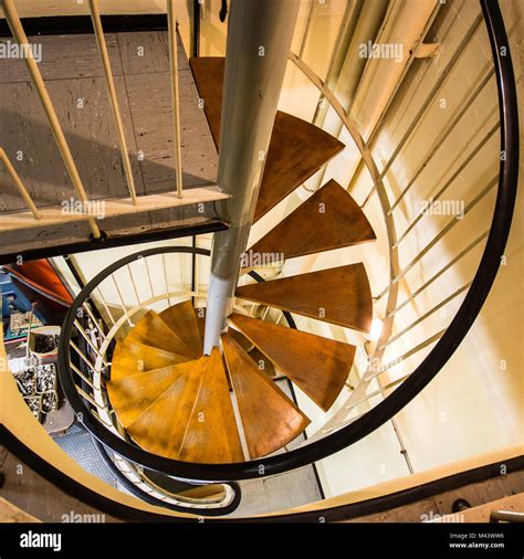 industrial spiral staircase Stock Photo - Alamy