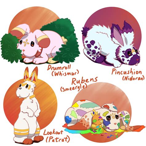 Scorbunny Field egg group variant project, set #2 : r/pokemon