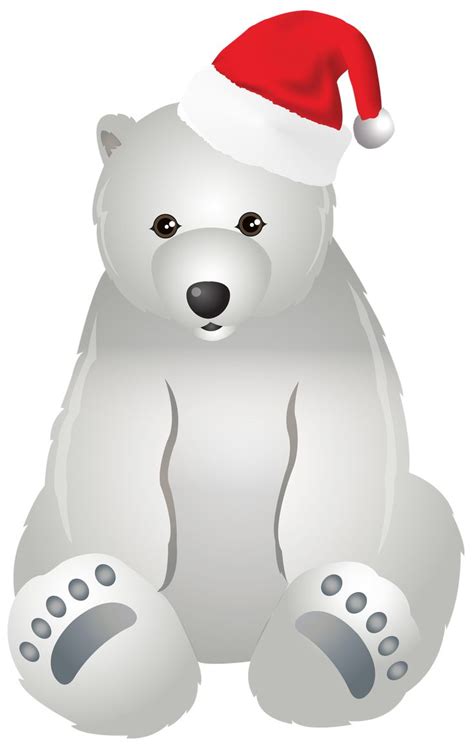 Christmas Polar Bear Transparent Clip Art Image | Gallery Yopriceville - High-Quality Images and ...