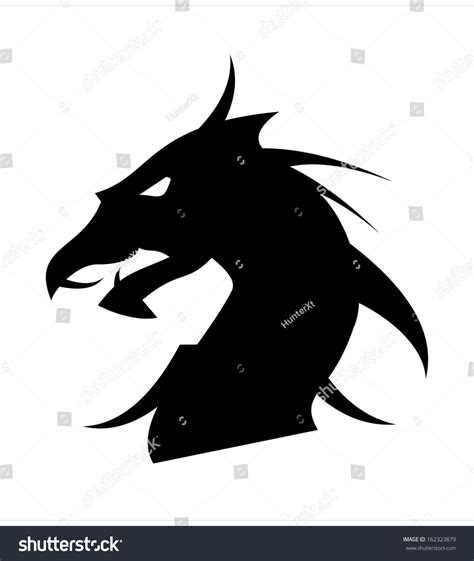 Dragon Head Dragon Head Silhouette Vector Stock Vector (Royalty Free ...