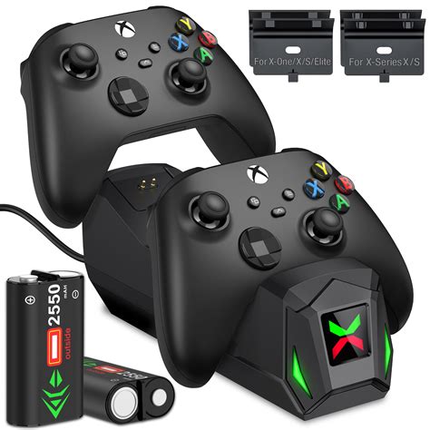 Xbox Controller Charger,Dual Charging Station with 2x2550mAh ...