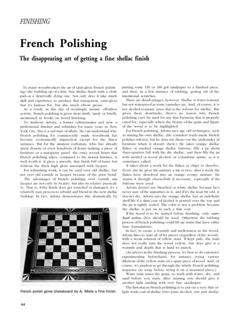 French Polishing 1 | PDF | Building Materials | Art Media