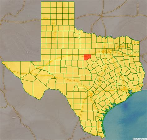 Map of Eastland County, Texas - Thong Thai Real