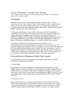 The Use of Phosphates For Potable Water Treatment / the-use-of-phosphates-for-potable-water ...