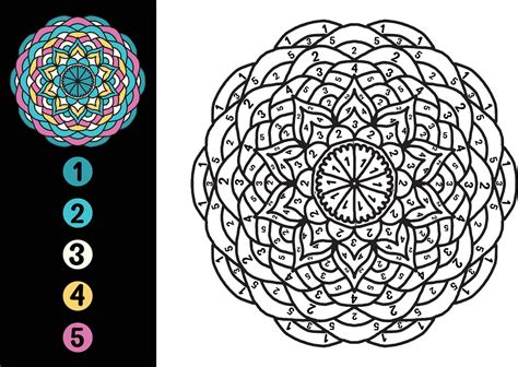 Mandala Color by Number - ColoringbyNumber.Com