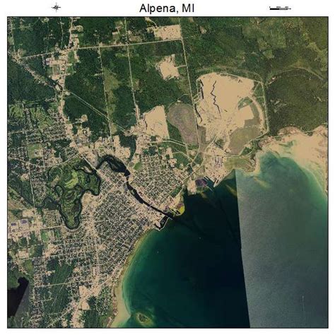 Aerial Photography Map of Alpena, MI Michigan