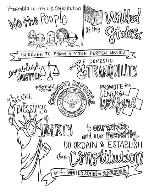 Color the Preamble and Bill of Rights - Etsy | Historia de estados unidos, Daria, Sala de clases