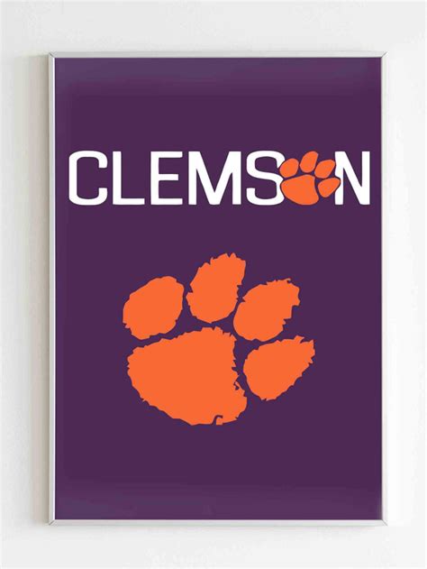 Clemson Tigers Tiger Paw Logo Poster