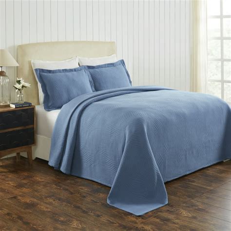 Impressions Moretz Cotton Matelassé Bedspread, Queen, Denim Blue - Walmart.com - Walmart.com