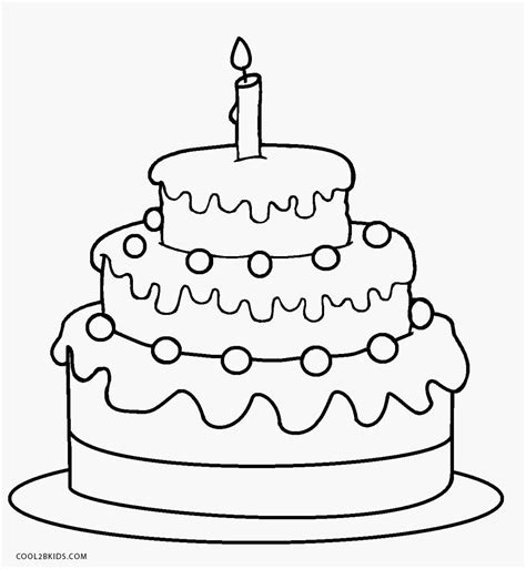 Free Printable Birthday Cake Coloring Pages For Kids