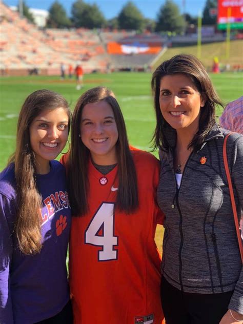 Nikki Haley - Cheering on the Tigers with these Clemson...