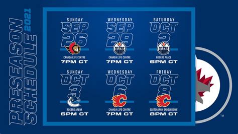 Printable Winnipeg Jets 2021 2022 Schedule - Printable Schedule