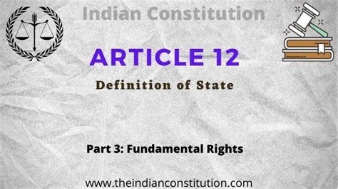 Article 12 Definition of State In The Indian Constitution