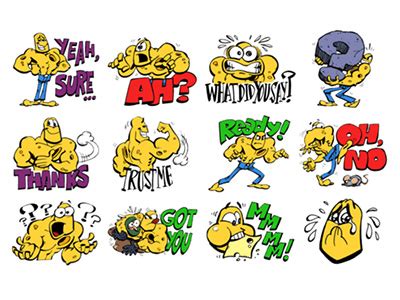 Cheeseman's LINE sticker pack by Alex Gallego on Dribbble