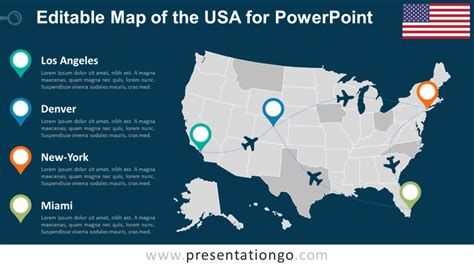 Us Map Powerpoint Template