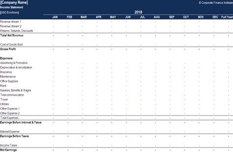 Income Statement Template - Free Download, Steps to Use