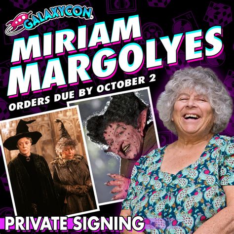 Miriam Margolyes Private Signing: Orders Due October 2nd