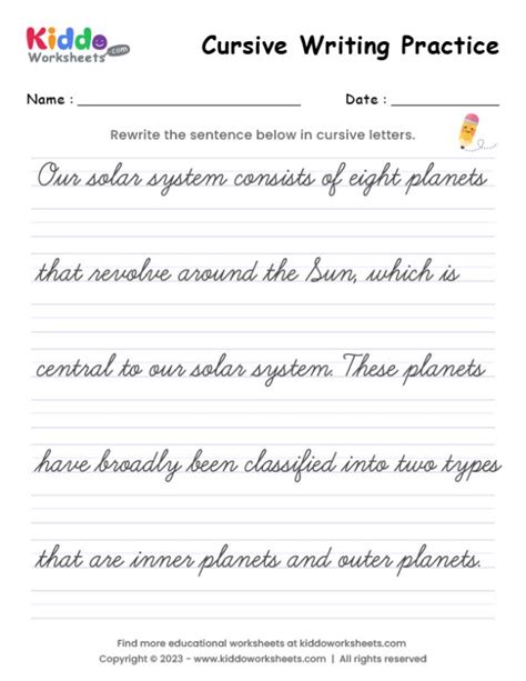 cursive writing practice worksheet with the words cursive writing practice