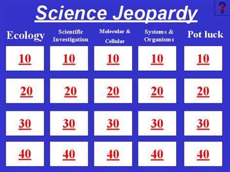 Science Jeopardy PPT for 9th - 12th Grade | Lesson Planet