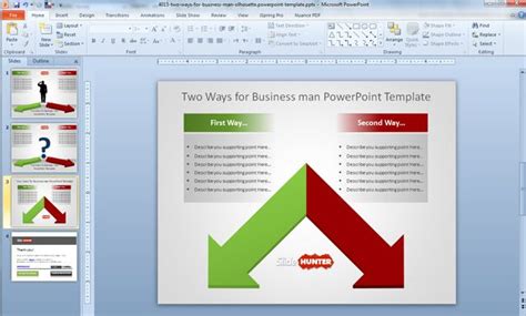 Free Two Ways Business Decision Template for PowerPoint Presentations - Free PowerPoint ...