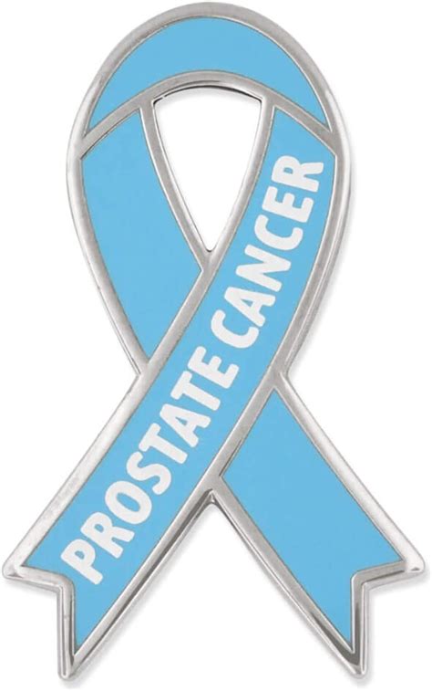 Amazon.com: PinMart's Prostate Cancer Light Blue Awareness Ribbon Enamel Lapel Pin: Clothing ...