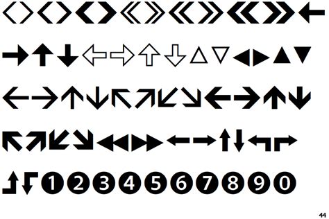 Identifont - Leitura Symbols Arrows