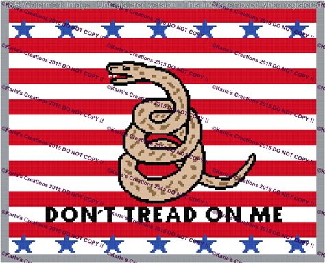 Don't Tread on Me Flag Crochet Graph - Etsy