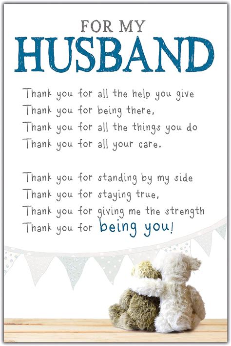 Amazon.com : Husband Anniversary Card, Cute Teddies, Nice Words Anniversary Card Husband, Happy ...