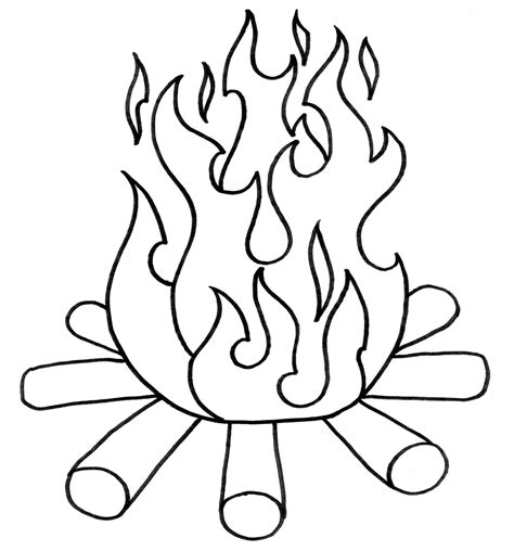 Fire Flames Coloring Pages