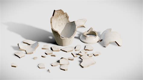 Broken Vase // LOWPOLY - Download Free 3D model by Vlasov Daniil (@dan741vlasov) [6e0f182 ...