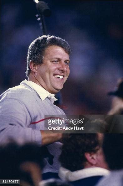 Super Bowl XXI, Closeup of New York Giants head coach Bill Parcells ...