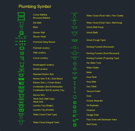 Plumbing Symbol | | CAD Block And Typical Drawing For Designers