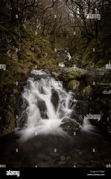 Waterfall at Elan Valley Stock Photo - Alamy