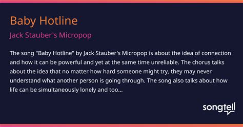 Meaning of Baby Hotline by Jack Stauber's Micropop