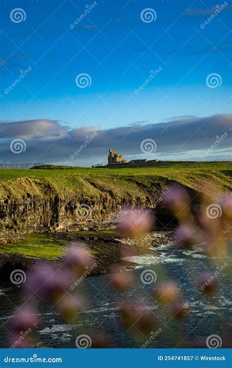 Beautiful Shot of the Classiebawn Castle on a Beautiful Mountain Stock ...