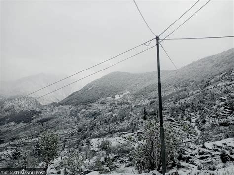 Mountain districts, hills around Kathmandu witness snowfall