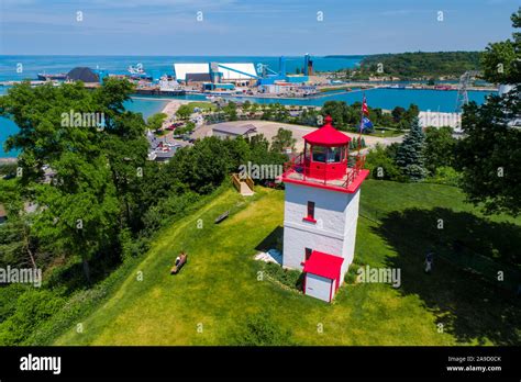 Goderich lighthouse in Goderich Ontario Canada is the oldest Canadian ...