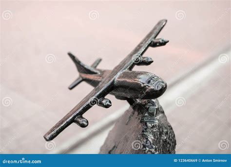 Miniature Airplane Sculpture Editorial Stock Image - Image of landmark, plane: 123640669